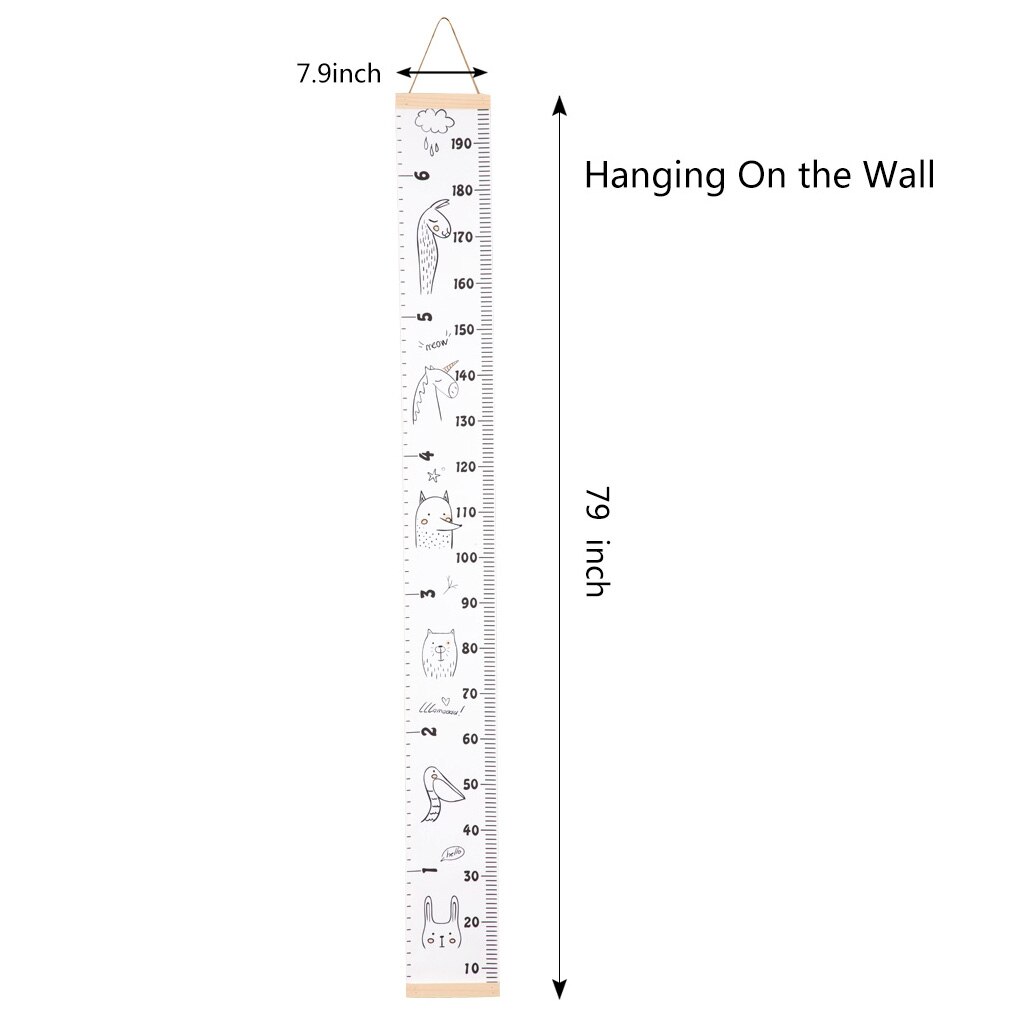 Wall Hanging Baby Height Measure Ruler Wall Sticker Decorative Props Child Kids Growth Chart for Bedroom Home Decor