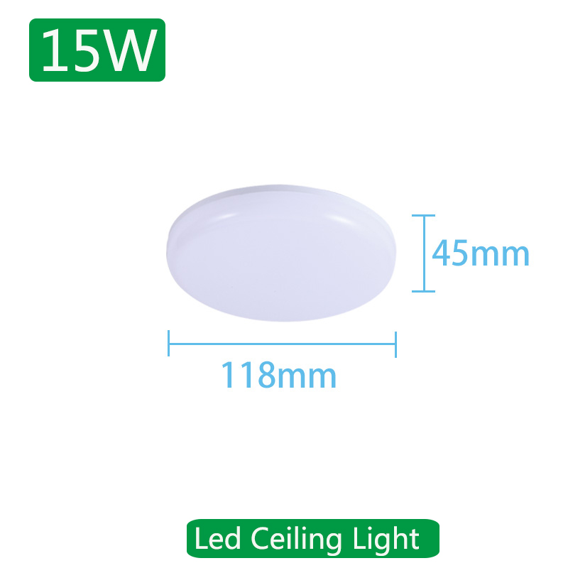 Led Panel Light 220V Led Ceiling Lamp Light Surface Mounted Round 15W 20W 30W 50W Indoor Decoration Downlight Bathroom Bedroom: 15W Ceiling Light