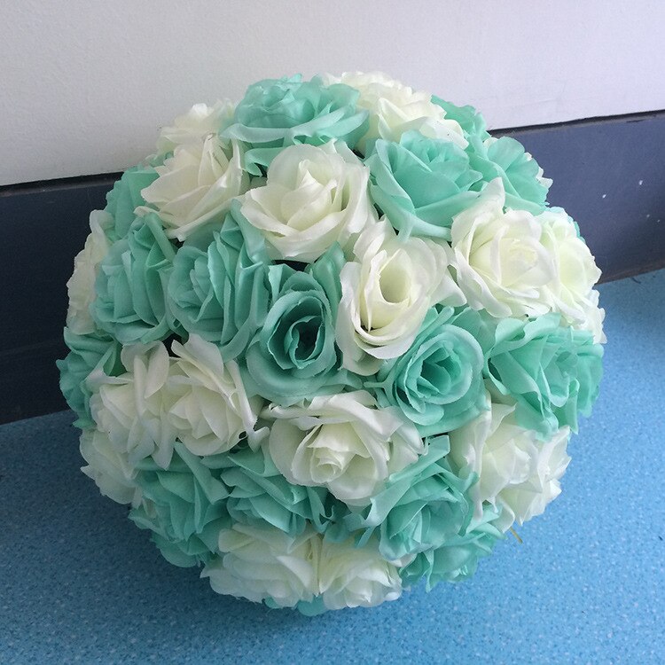 Boule de roses artificielles en soie, 30cm, fausses fleurs, pour un Bouquet de la mariée, pour une décoration de mariage, pour une voiture, pour la maison: as photo 7