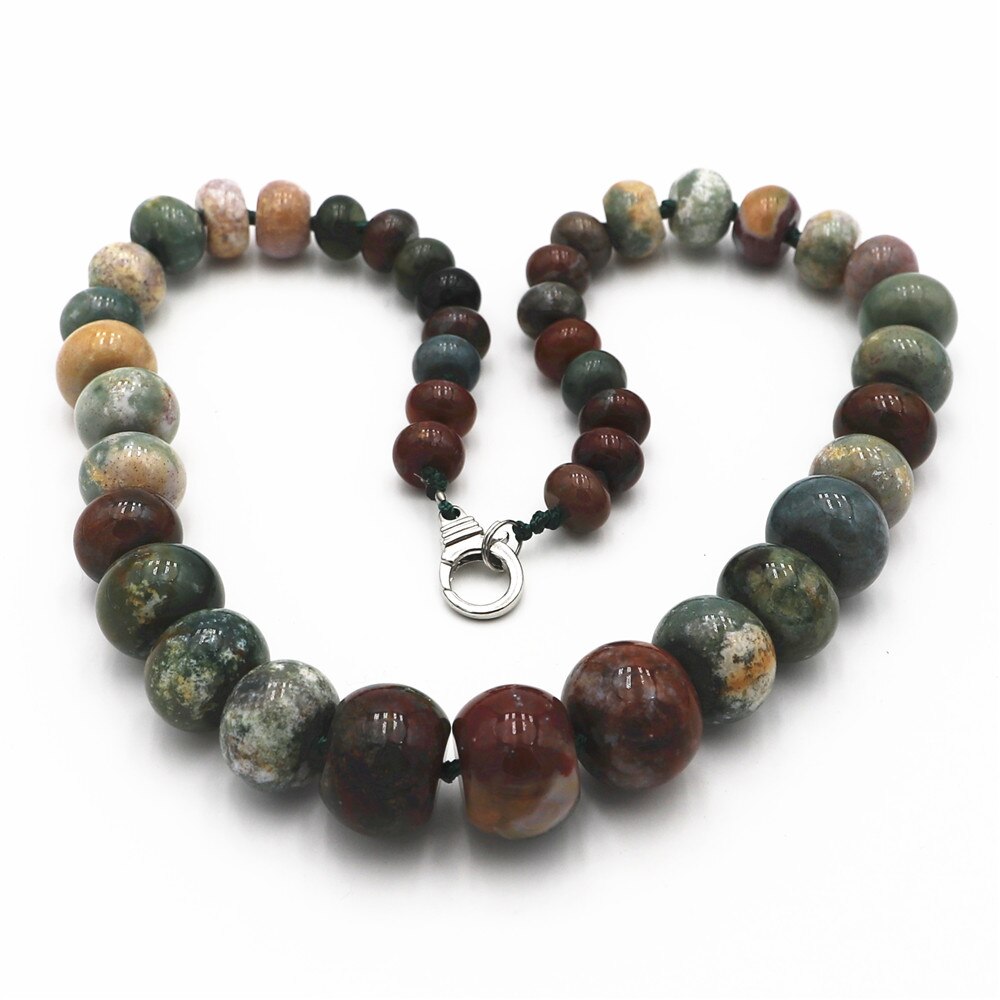 Popular Necklace Natural Crystal Jointed Malachite Tiger Eye Round Beads for DIY Handmade Jewelry Making, Necklaces, Necklaces: 6