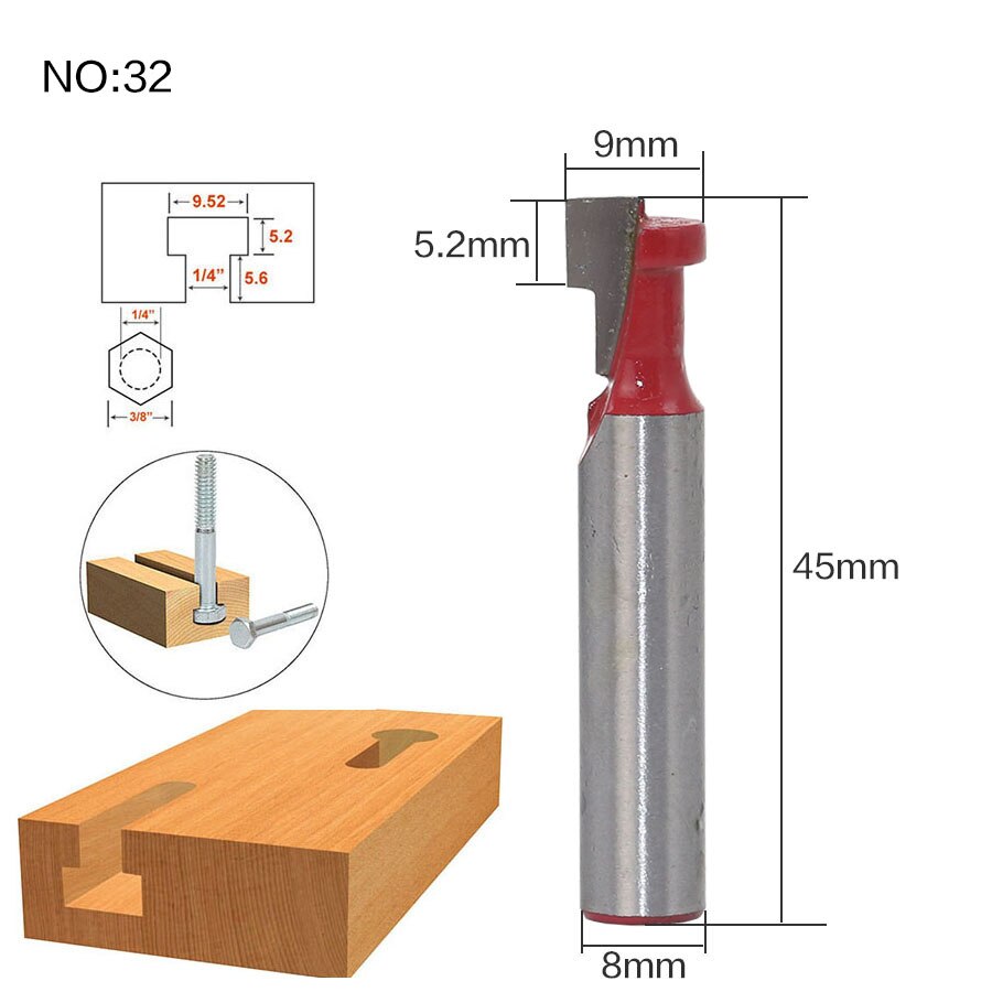 1 st 8mm Schacht hout router bit Rechte frees trimmer reiniging flush trim hoek ronde cove doos bits frezen Cutte
