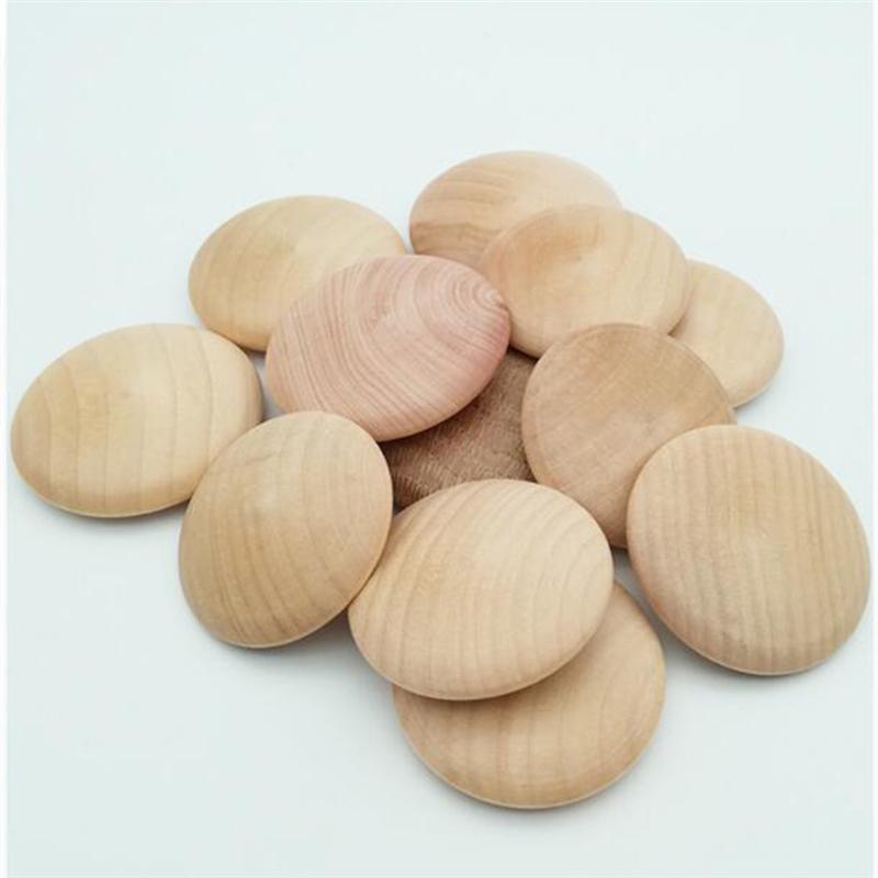 25 PCS Button Wood Plugs Wooden Screw Hole Plugs for Furniture Stair
