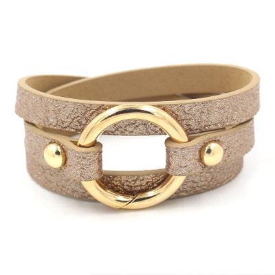 Women Geometric Girl Trendy Print Wide Leather Bracelets Women Vintage Bangle Female Wedding Jewelry: 3