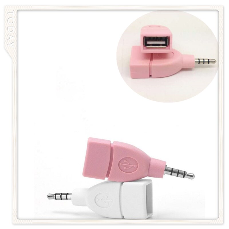 Universele 3.5mm AUX Jack Audio Plug Naar USB 2.0mm Converter USB Aux Kabel Koord Voor Auto MP3 speaker U Disk Flash Drive Adapter