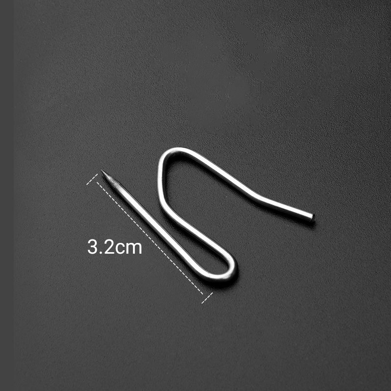 Gancho de cinta de cortina de Metal, ganchos de anillo de tela de cortina de cuatro tenedores, accesorios de bricolaje para el hogar, 15 Uds.: Big S Hook