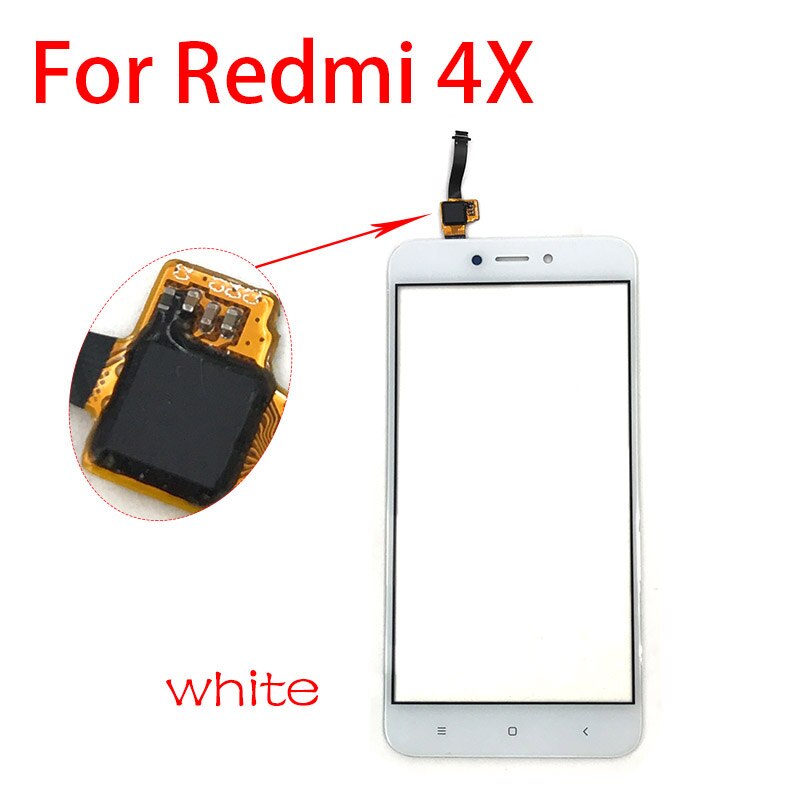 Touch Screen With Digitizer Glass Lens Panel Front Outer replacement parts For Xiaomi Redmi 4A 4X 5A 6A 7A: For Redmi 4X white