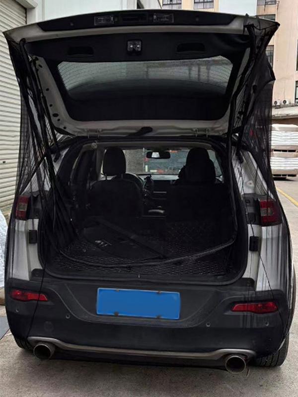 SUV Trunk Mesh Net com Zíper Bidirecional, Anti-UV, Telas Magnéticas Respiráveis, Rede de Porta Traseira, Proteção Solar