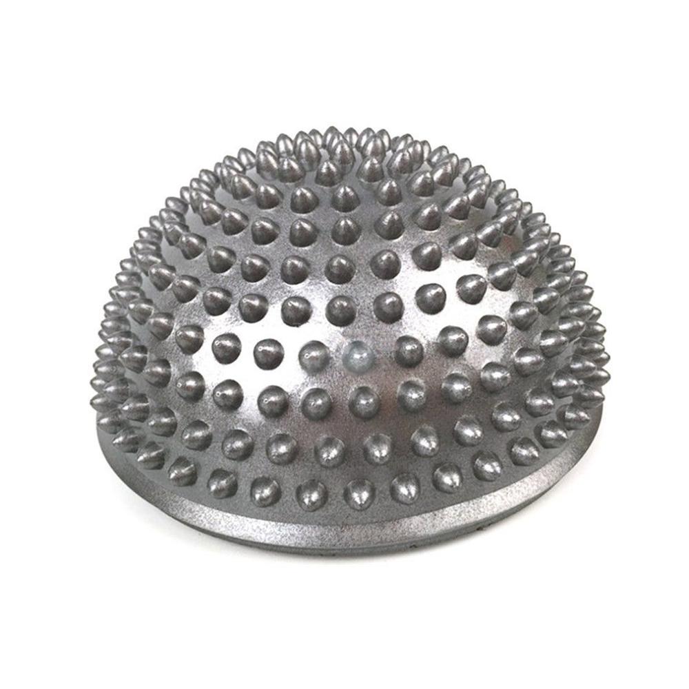 Inflatable Half Yoga Ball Exercise Fitness Equipment Balance Training Board Point Massage Ball Board for Children: Gray