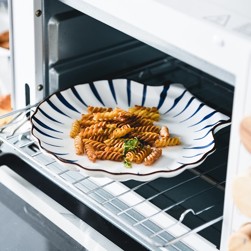 Japanese Hand-painted Plate Shell-shaped Plate Ceramic Snack Plate Dish Plate Household Small Fresh and Cute Tableware