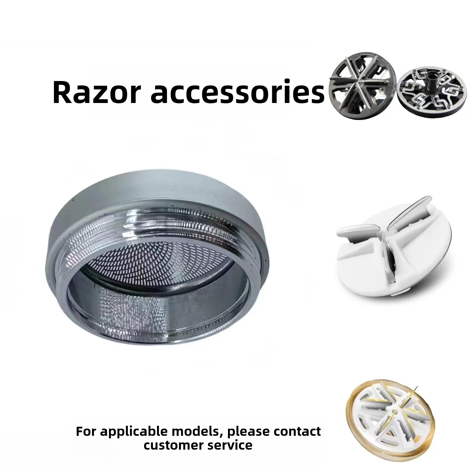Mini cuchilla de afeitar, accesorios originales de tres hojas y seis hojas, maquinilla de afeitar rotativa de un solo cabezal, accesorios para electrodomésticos