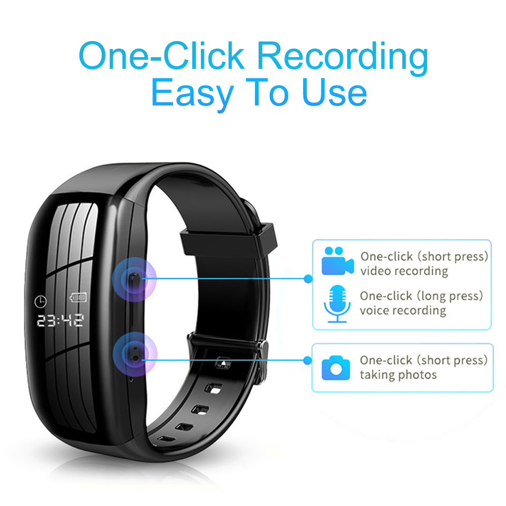 8-256GB Video Mini Camera Horloge Audio Voice Recorder Armband USB Flash Driver Dictafoon Lawaai verminderen geluidsopname polsband