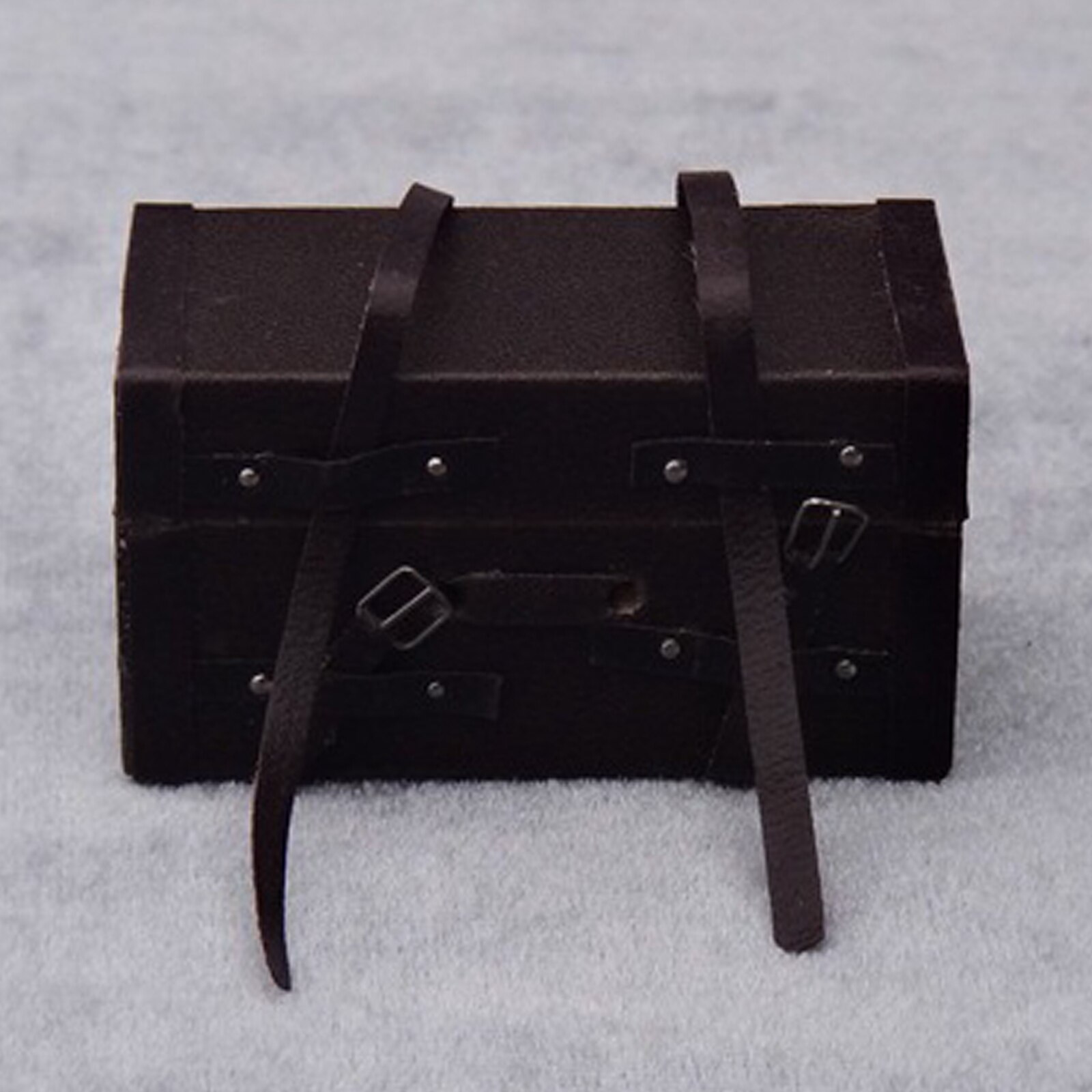 1:12 Scale Dolls House Handmade Vintage Old Classic Leather Wooden Miniature Suitcase Luggage Carry Case Treasure Chest