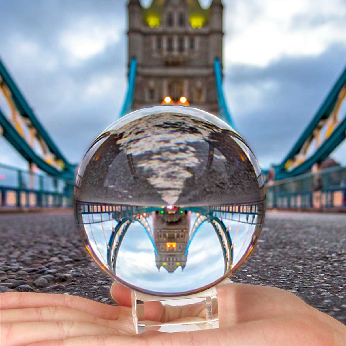 Fotografie Glas Kristall Ball Stehen 50/80mm Kugel Fotografie Foto Schießen Requisiten Objektiv Klar Runde Künstliche Ball Dekor