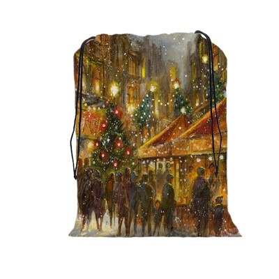 De zak vrolijke kerst print tas kerst trekkoord tassen dames multi-stijl reisrugzak wolesale: 04