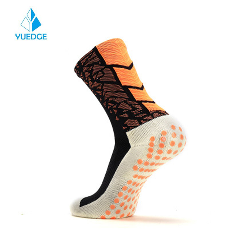 Yuedge super star åndbar skridsikker pude besætning basketball sokker træning sportssokker: Orange