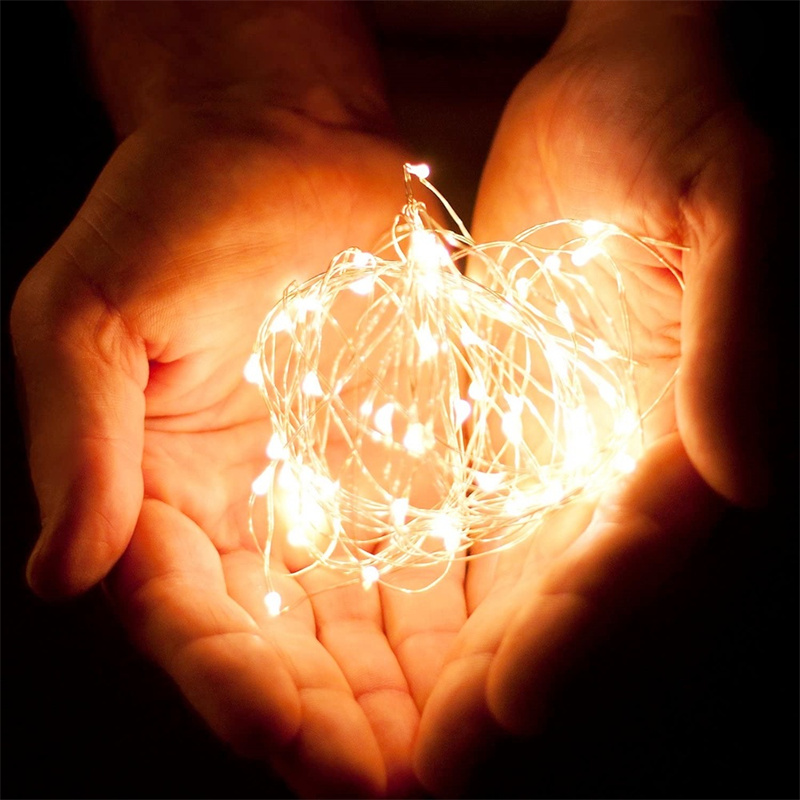 1m/2m/3m/5m/10m USB LED Lichterketten Girlande Lampe DIY Party Hochzeit Weihnachten baum Blinker Gebühr LED Lichter Hause Dekoration