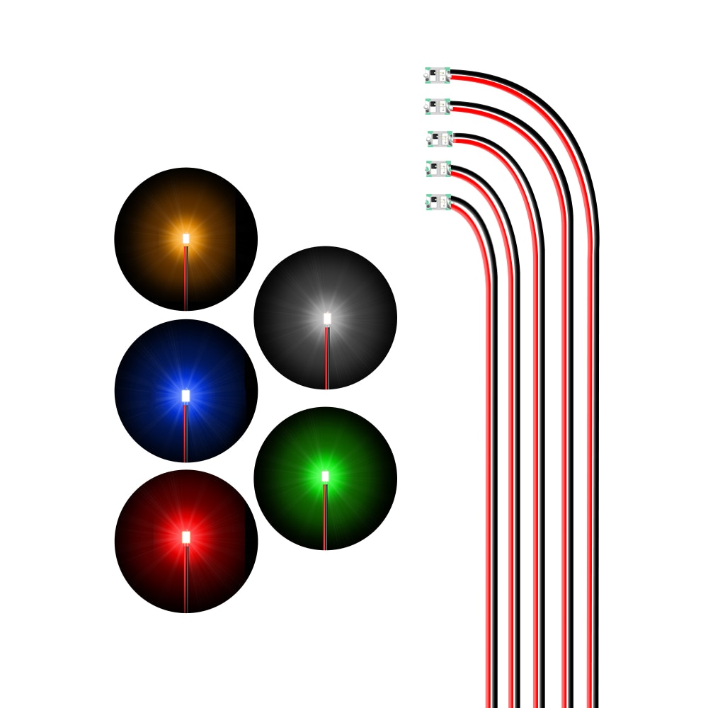 2mm Wired Flashing Led SMD 3V/12V Lamp Models Train Pre-soldered Micro Litz For Toys Lighting