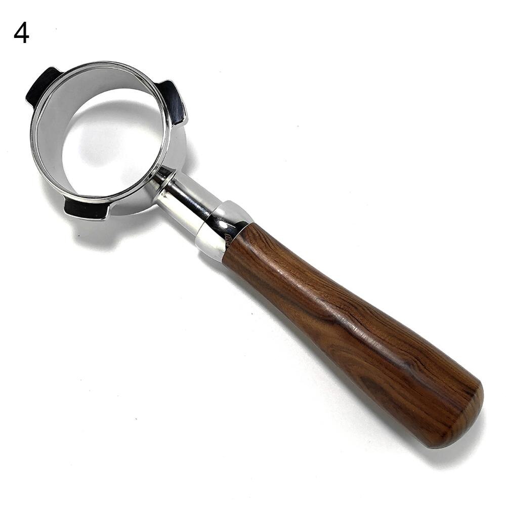 Træhåndtag filternet 54mm kaffe espressomaskine portafilter filterkurv til breville 870/875/808 mesh filter kaffegrej: 4 no filterkurv
