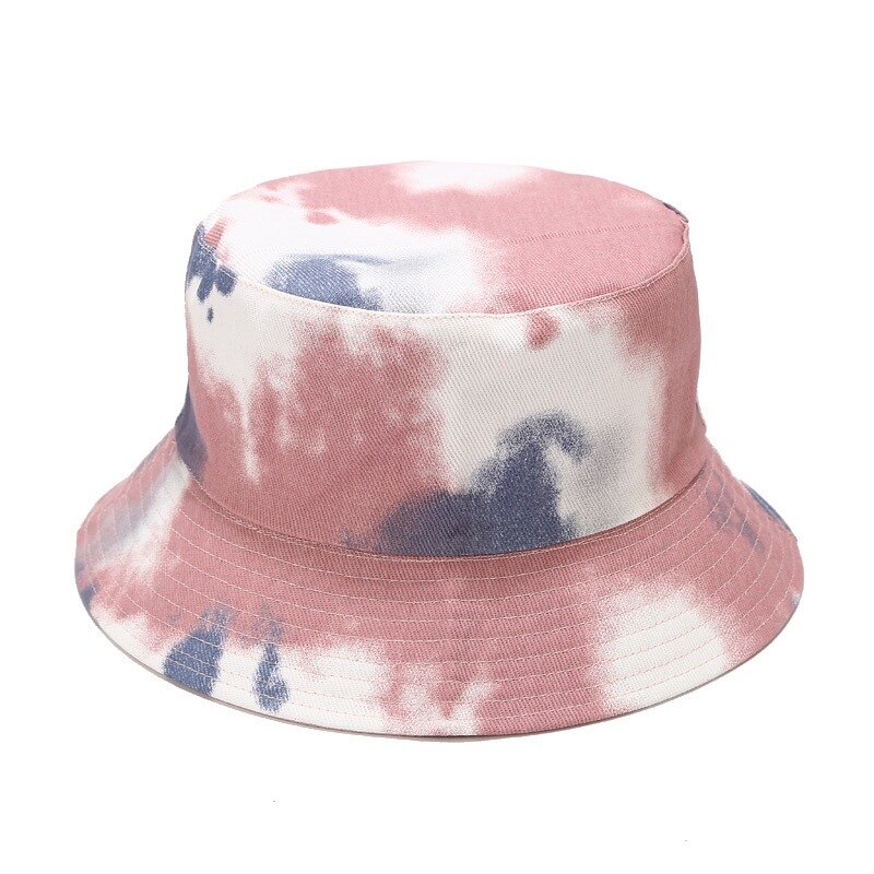 Ms Man Hoed Emmer Cap Panama Zomer Harajuku Emmer Hoed Dye Visser Hoed Katoen Omkeerbare Bob Emmer Cap zonnehoed: Sky Blue