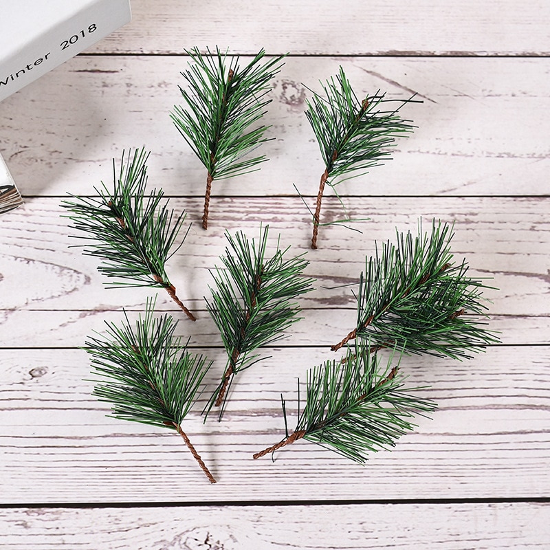 Artificial Needle Branch Pine Tree Branch Christmas Tree Decor Tool Simulation cutting plant Christmas pine branch decoration