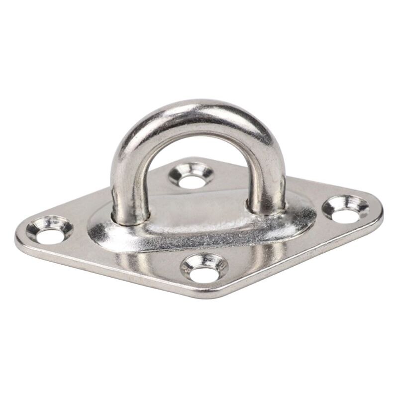 304 Stainless Steel Ceiling Wall Mount Hook Heavy Duty Anchor Eye Plate For Boat Yoga Swings Hammocks 6mm/8mm Full welding