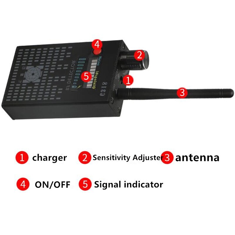Top anti-spion rf mobiltelefon signal tracer finder høj følsom trådløs gps telecom gsm signal detektorer