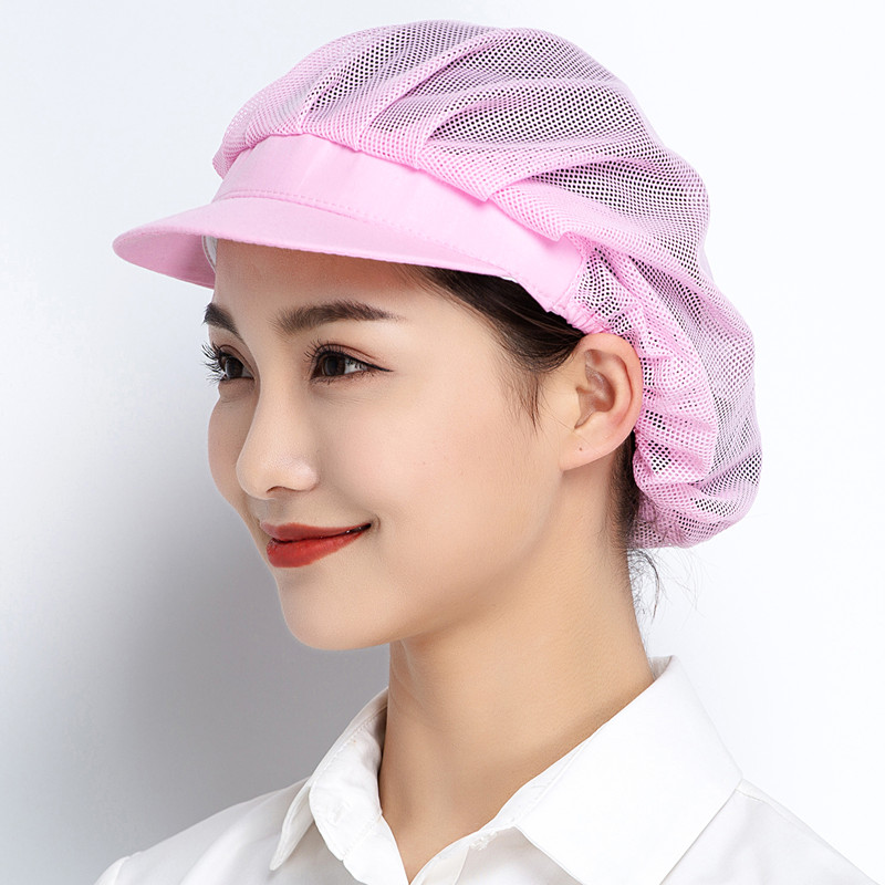 2pcs or 5pcs Kitchen Cooking Hat Food Service Mesh Cap Catering Elastic Working Hats Women Men Hair Cover Caps Workshop Hat