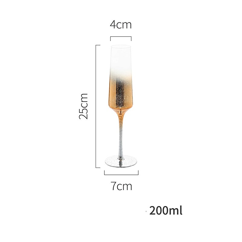 Color Starry Sky Pink Goblet Crystal Champagne Glass Wedding Wine Glass Party Nordic Home Cocktail Glass: B 200ml