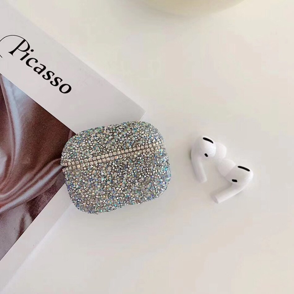 Luxe Bling Glitter Diamond Hard Case Voor Apple Airpods Pro Case Strass Accessoire Cover Voor Airpods Pro Headset Kristal Tas