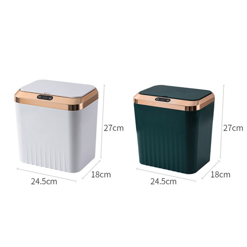 Smart Sensor Trash Can Electronic Automatic Dustbin Waste Bin Rubbish Can Garbage Storage Bucket for Bathroom Toilet Kitchen