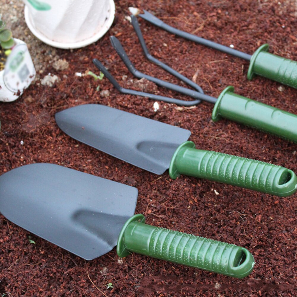 4pcs Seed Transplanter Soil Loosening Rake Portable Plant Cultivation Practical Spade Planting Gardening Tool Set