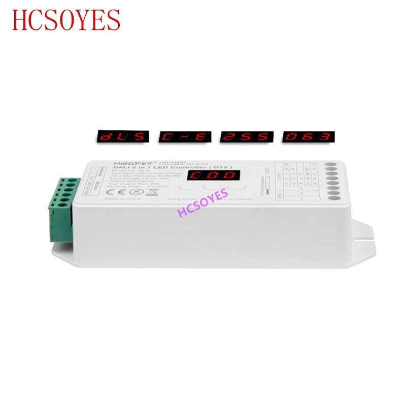 MIBOXER DL-X DALI 5 in 1 LED Controller DT8 single color/CCT/RGB/RGBW/RGB+CCT smart led dimmer for led lamps DC12V~24V