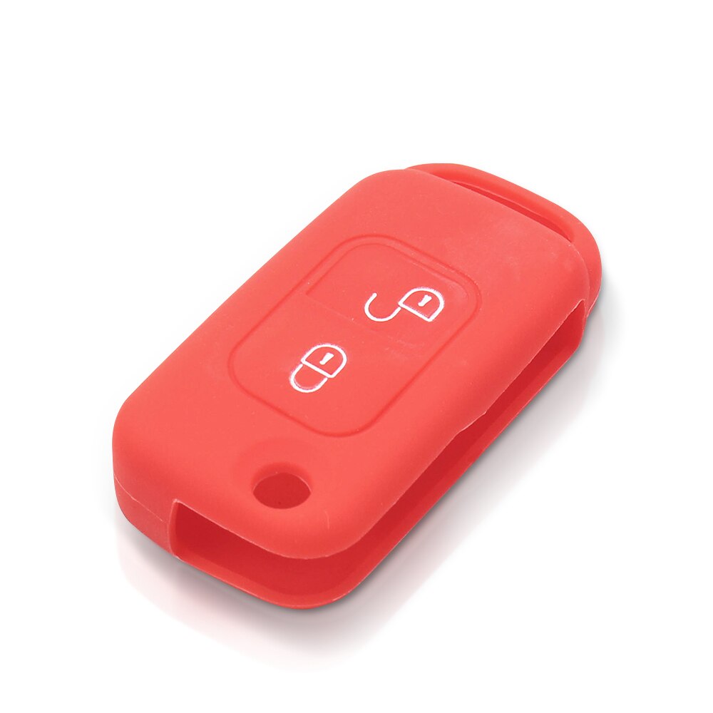 Keyyou flip siliconen sleutelhoesje voor mercedes benz  e113 a ces  w168 w202 w203 two 2- knoppen auto-accessoires