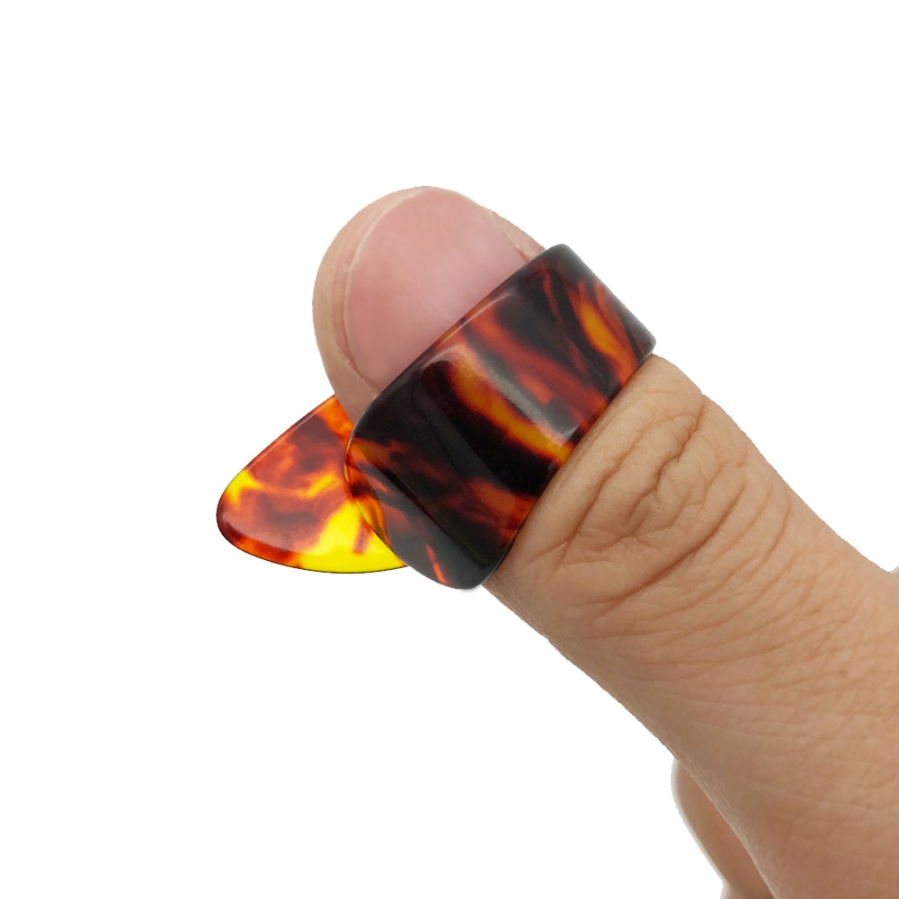 SLOZZ Daumen Finger Gitarre wählen Zelluloid Vermittler für Akustische Elektrische Guitarra Bass Dicke 1,2mm