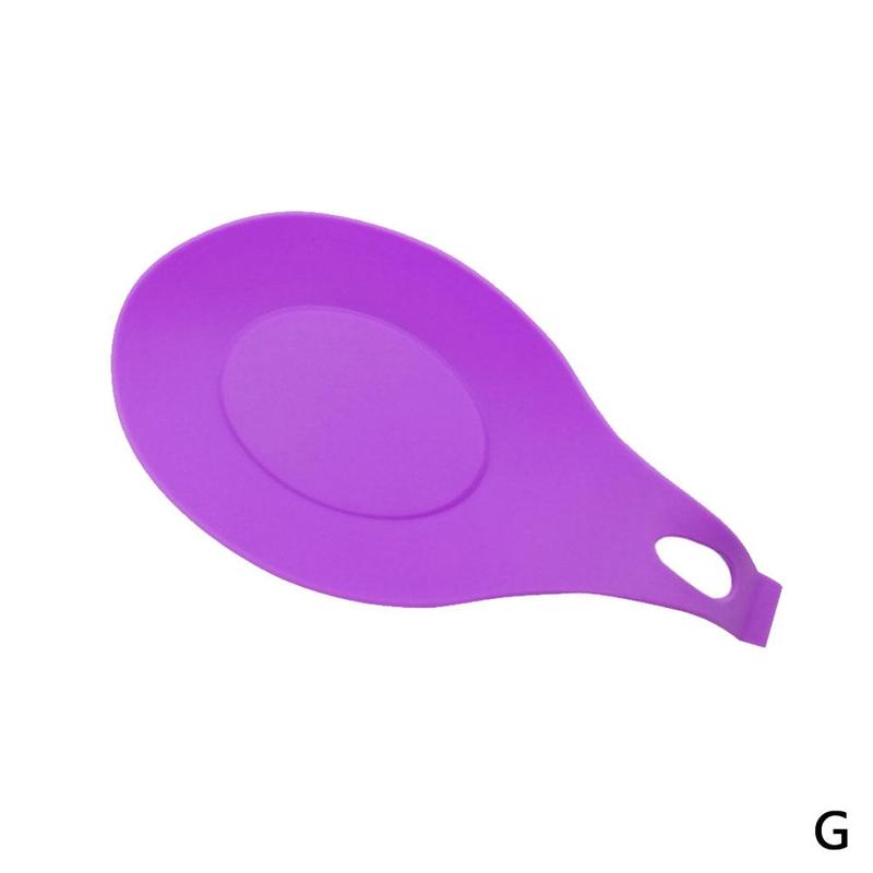 1 Stck Lebensmittel Klasse Silikon Löffel matt Wärme Geschirr Matten Löffel Rest Gerät Küche Utensilien Küche Gerichte: G
