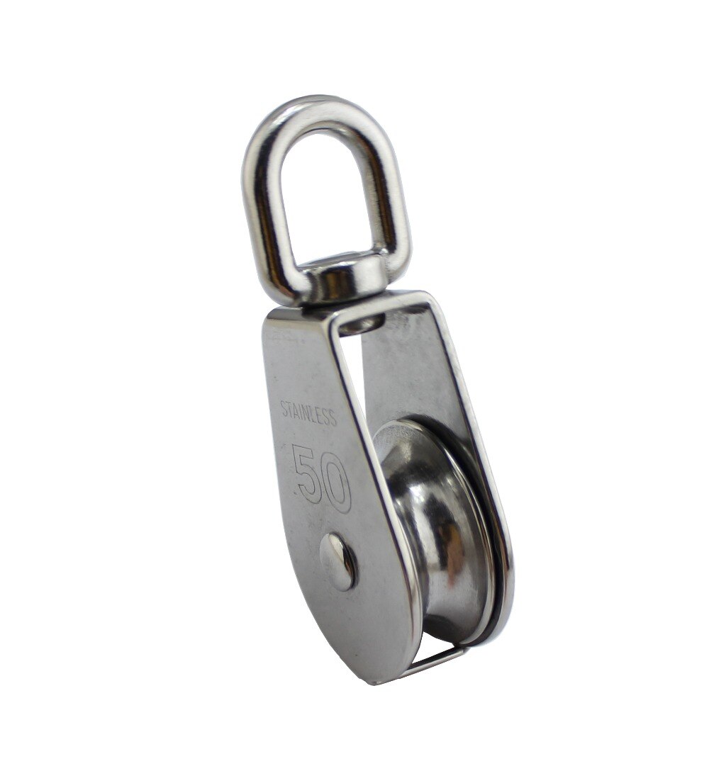 Stainless Steel Heavy Duty Steel Single Wheel Swivel Lifting Rope Pulley Block