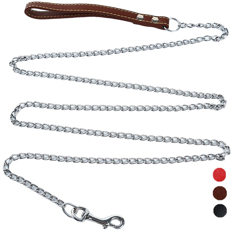 90cm Flat Gold Chew Proof Stainless Steel Dog Cuban Leash Chains - Buy