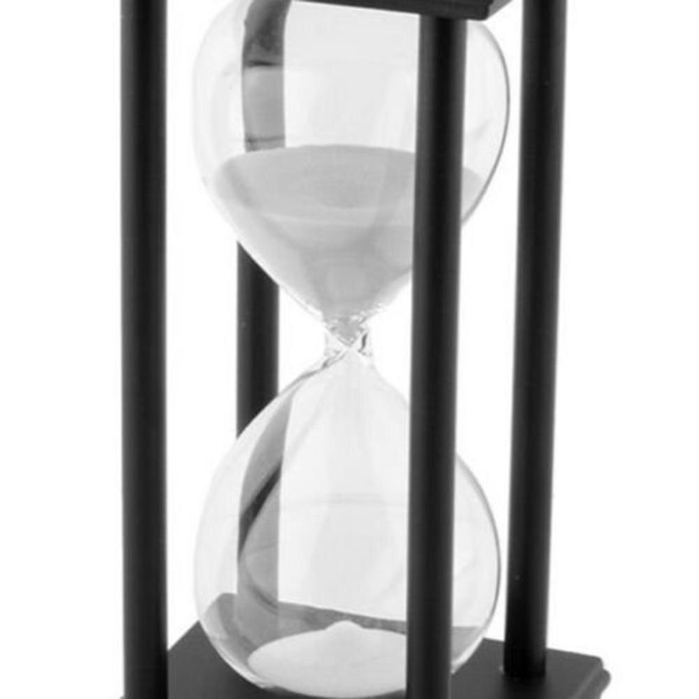 Relógio de areia de madeira, ampulheta de vidro, temporizador de cozinha, escola, decoração de casa, enfeites de mesa, brinquedo educacional para crianças, 45/60min