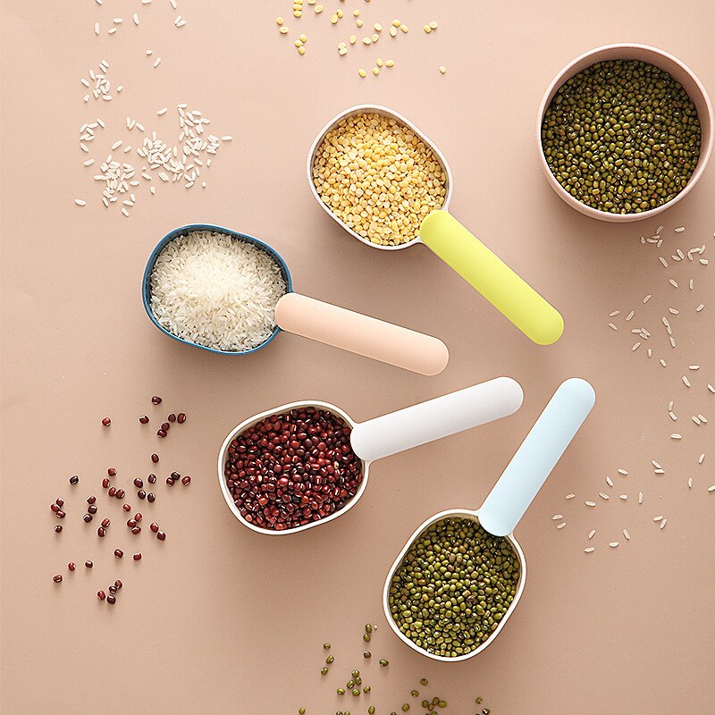 Cucharas de medir de cocina, multifunción, harina, cucharada de arroz con Clip, pastel, azúcar, tazas medidoras de harina, utensilios de cocina para hornear