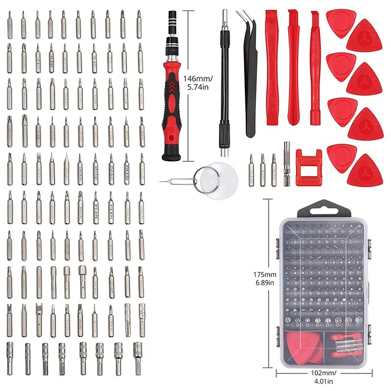 121 in 1 Precision Screwdriver Set Computer Repair Kit with 101 netic Bit and 21 Practical Repair Tools