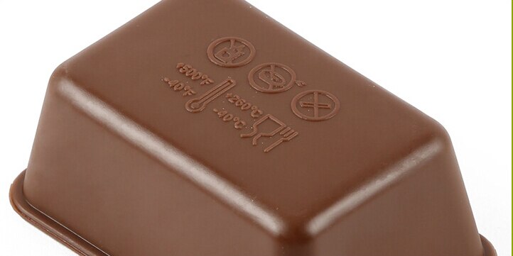 10 stykker rektangel silikon liten brødform silikon muffins bakekopper cupcake form  e149