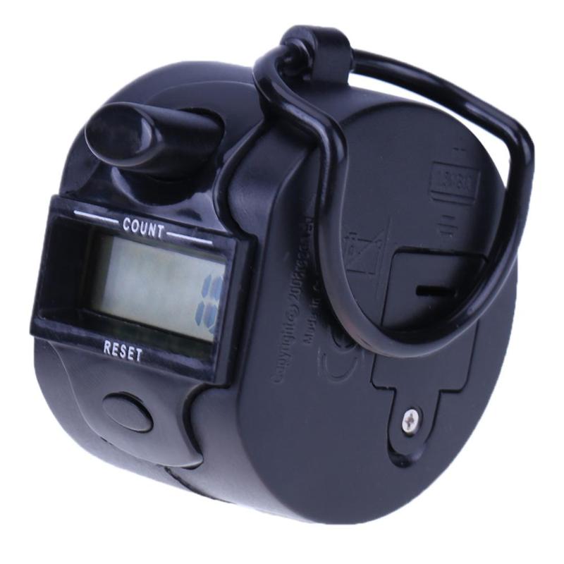 Contador electrónico de mano con pantalla LCD, Mini contador manual para personas: Black