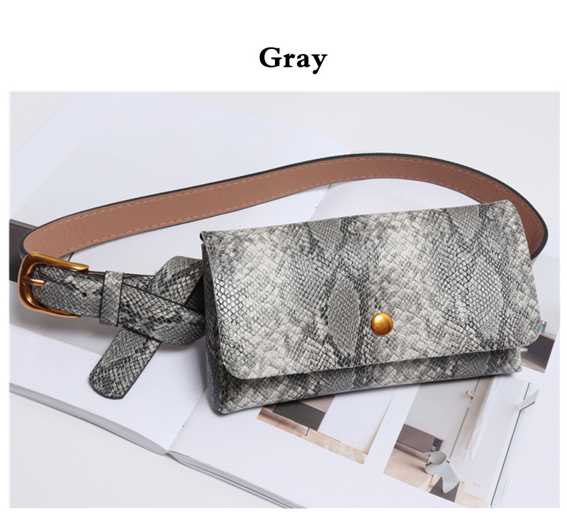 Damen-bauchtasche mit schlangenmuster, gürteltasche aus pu-leder, damen-bauchtasche aus schlangenleder, handytasche, bauchtasche  b20: Graue bauchtasche