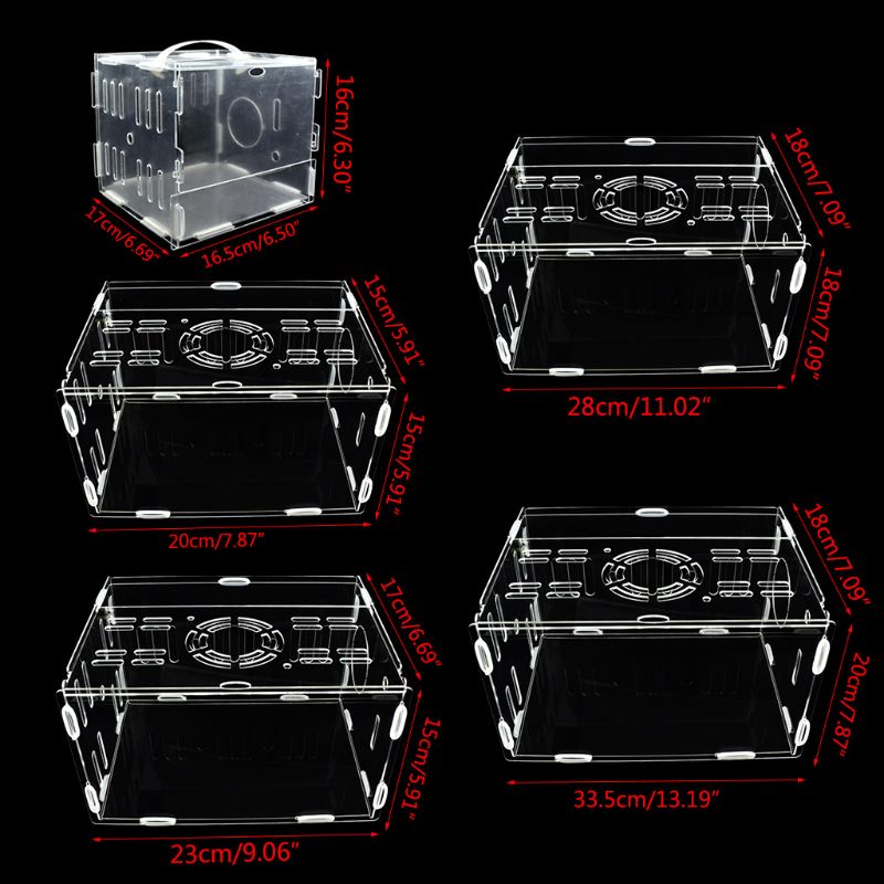 Acrylic Hamster Cage Small Pet Villa Transparent Breathable Castle Deluxe Basket