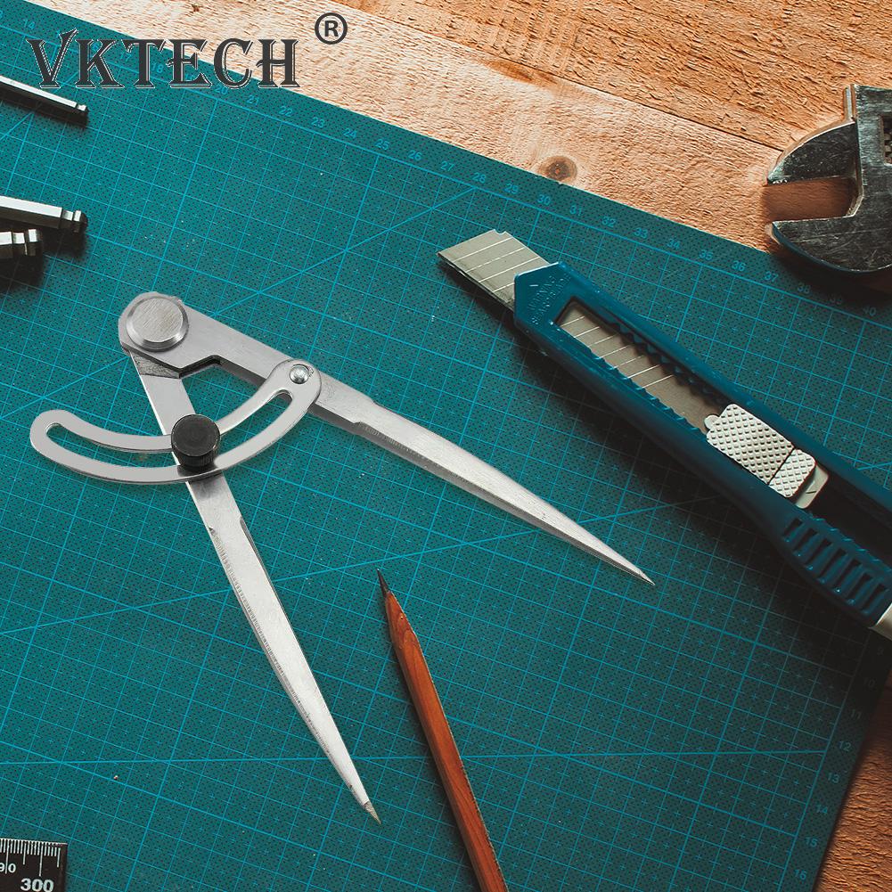 Wing Divider Leather Craft Rotating Scratch Compass Woodwork Drawing Tools Adjustable Spacing Leather Edge Decorating Tools