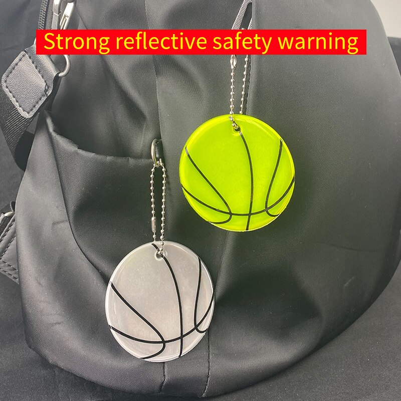 MEILITE-porte-clés réfléchissants bougies | 500 porte-clés de basket-ball, pendentif de , accessoires de clés pour la sécurité routière