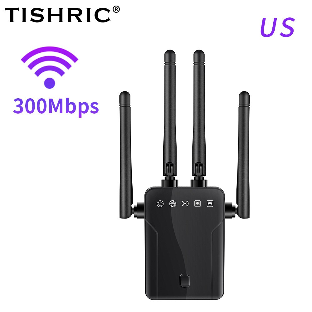 Tishric Wifi Router Repeater Wifi 300Mbps Dual Band Wifi Signaal Versterker Wifi Extender Long Range Wifi Repeater Wifi Booster: Black-US