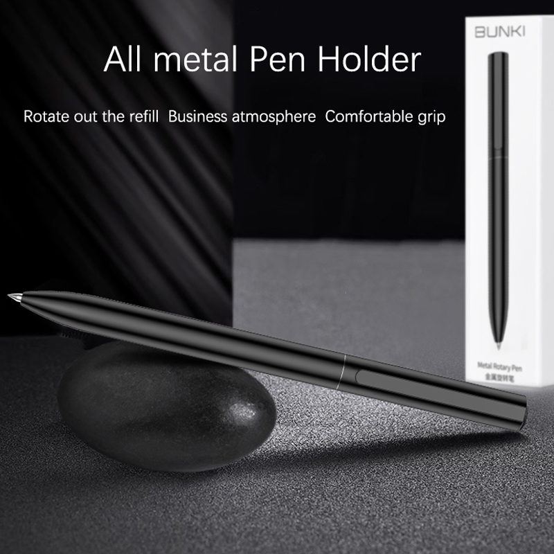 BUNKI-Metallschildstift, Kugelschreiber, Signierstift, 0,5 mm Gel PREMEC, glatte Nachfüllung der Schweiz, schwarze Tinte, Büro, Schule, Schreibstift, BK0100