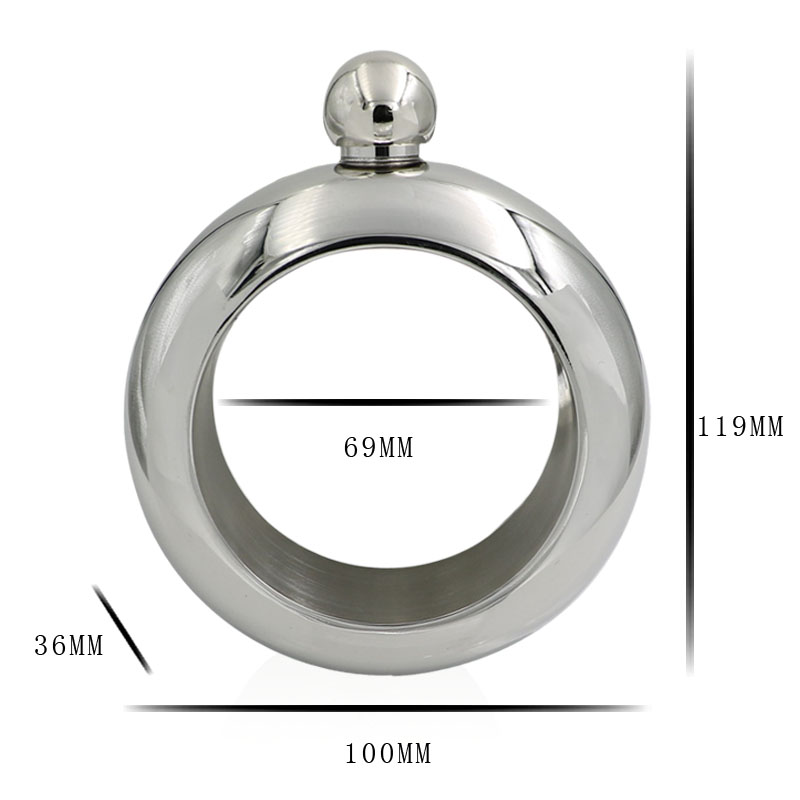 UPORS-brazalete de acero inoxidable 3,5 para Alcohol, botella de vino, whisky, con embudo, Color plateado, 304 oz