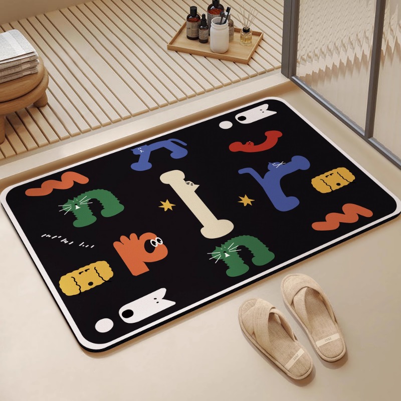 Alfombra de suelo de baño wabi, alfombra de suelo de inodoro de viento, estera absorbente fuerte de barro de diatomeas, alfombra antideslizante para puerta de baño: 40x120 cm / Verde